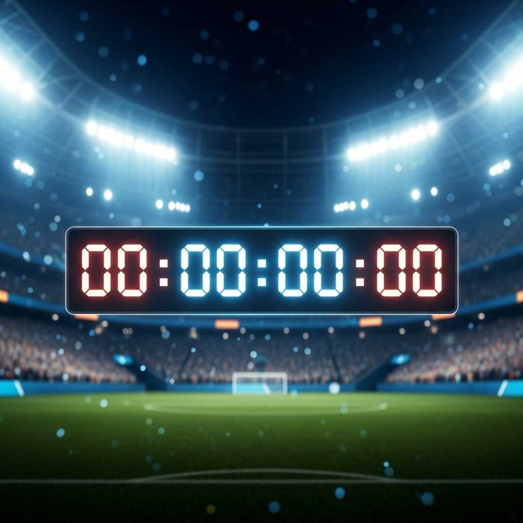 Orologio con conto alla rovescia per un evento sportivo