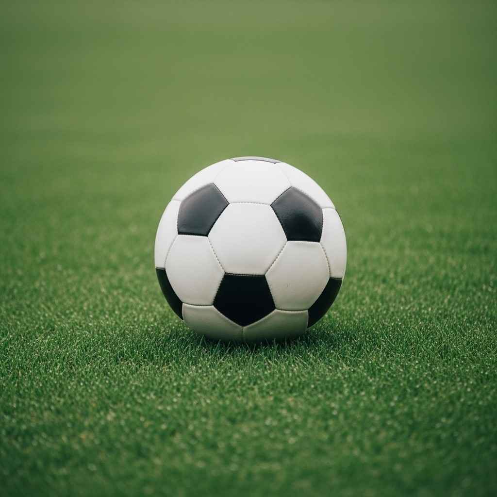 Pallone da calcio sull'erba