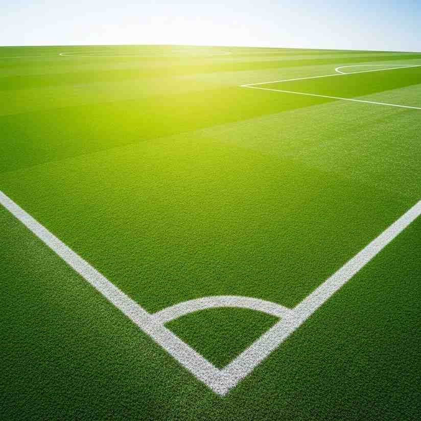 Campo da calcio vuoto prima di una partita