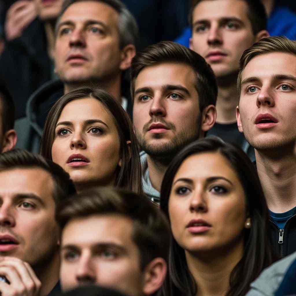 Tifosi che guardano la partita da un maxi schermo