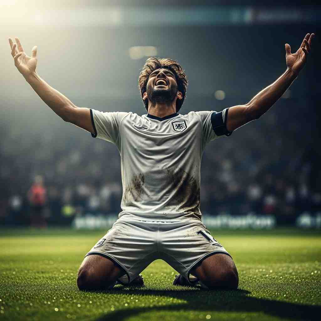 Giocatori che festeggiano una vittoria in campo