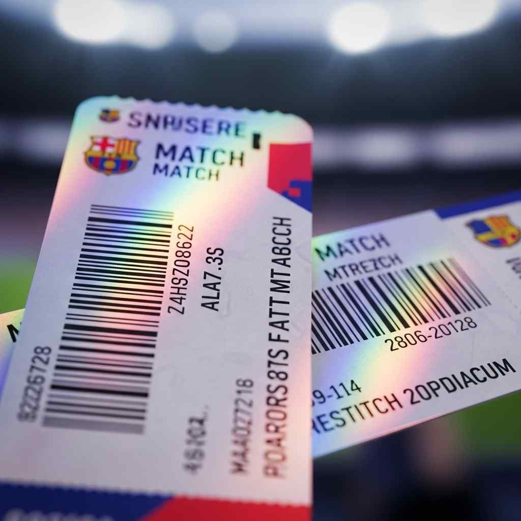 Mano che tiene un biglietto per una partita di calcio