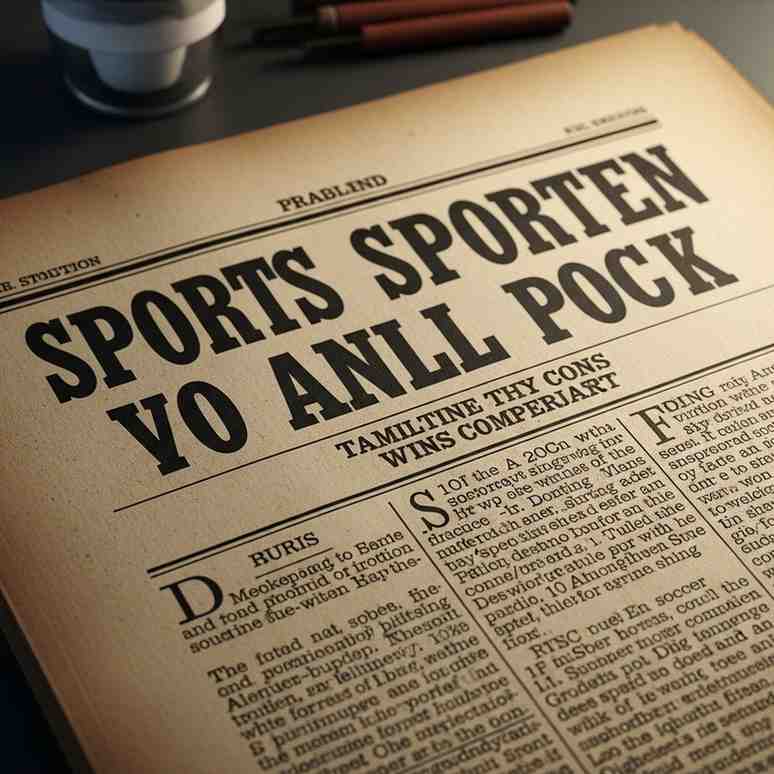 Prima pagina di un vecchio giornale sportivo